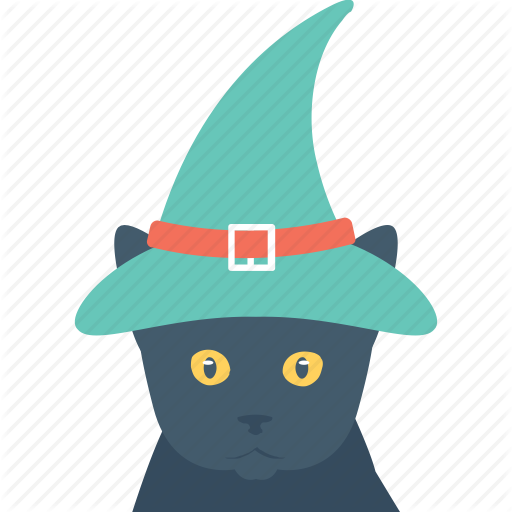 Halloween, Hat, Scary, Spooky Face, Witch Hat Icon