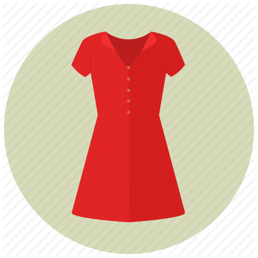 Clothes, Dress, Fancy, Fashion, Red, Short Dress, Women Icon