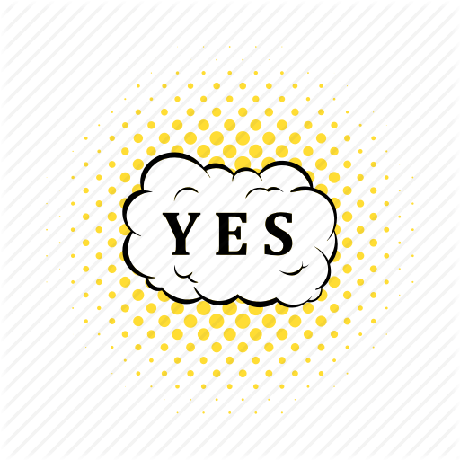 Bubble, Cloud, Comics, Positive, Speech, Word, Yes Icon