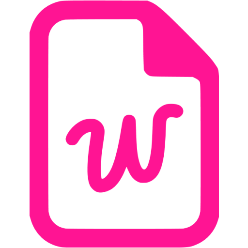 Deep Pink Word Icon