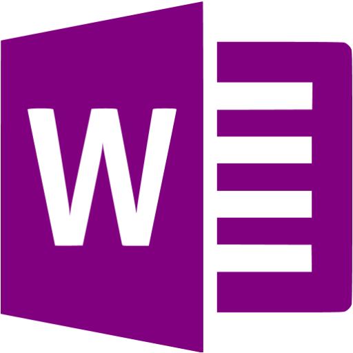 Purple Microsoft Word Icon