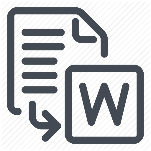 Export, Word Icon