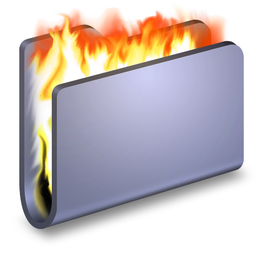 Burn Blue Folder Icon Alumin Folders Iconset Wil Nichols