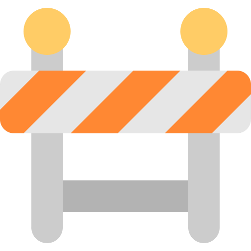 Worker, Working, Under, Construction, Man, Traffic, Barricade Icon