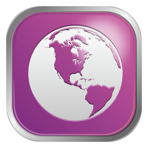 Purple Globe Icon