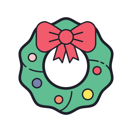 Christmas, Wreath Icon Free Of Merry Holidays