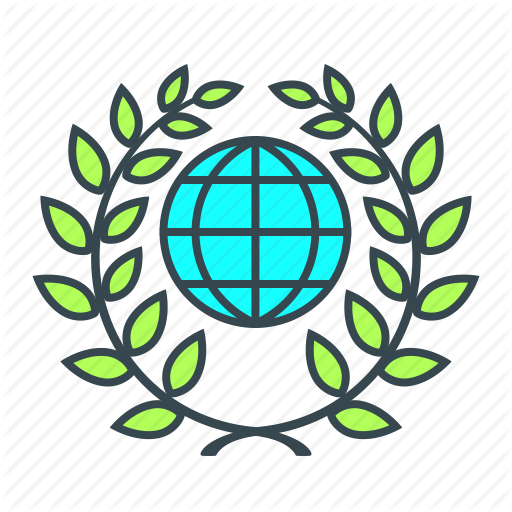 Globe, Honor, Laurel, Wreath Icon