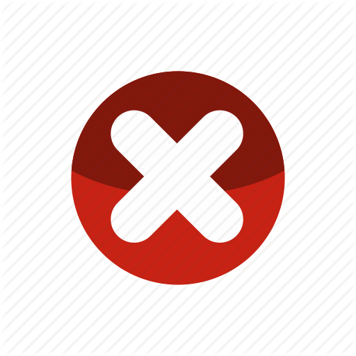 Circle, Cross, Fat, Mark, No, Shape, Wrong Icon