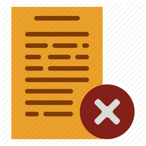 Data, Document, Incomplete, Reject, Wrong Icon
