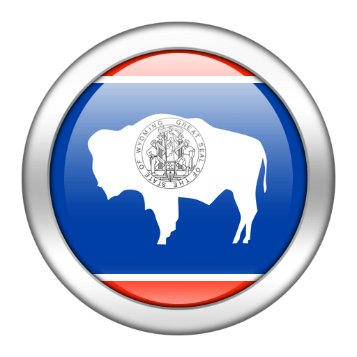 Wyoming State Flag Orb Icon Copyright Titan Icons