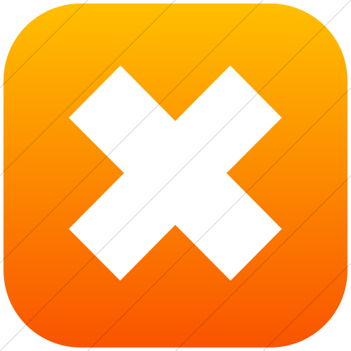 Flat Rounded Square White On Orange Gradient Classica