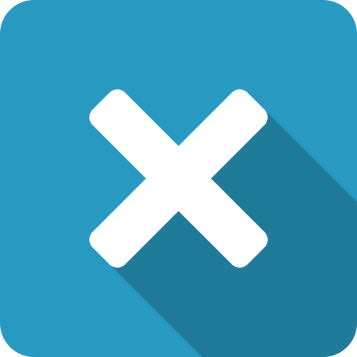 Blue, Close, Cross, Exit, Shadow, X Icon