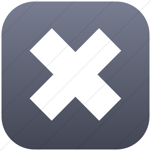 Flat Rounded Square White On Blue Gray Gradient