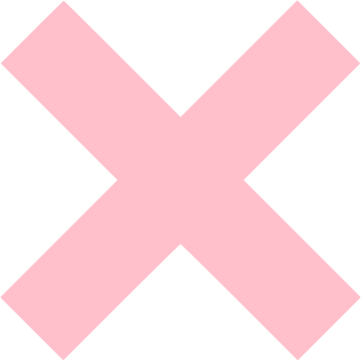 Pink X Mark Icon