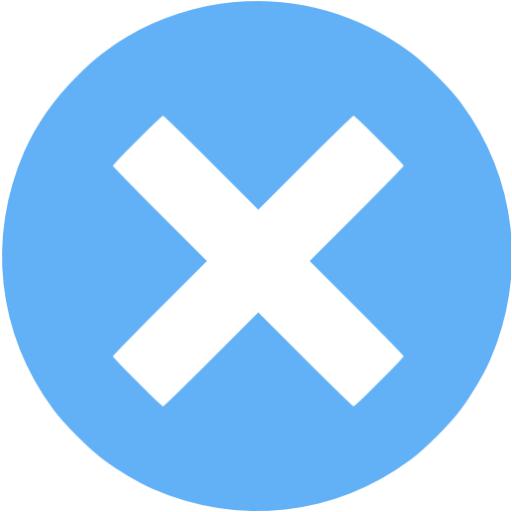 Tropical Blue X Mark Icon