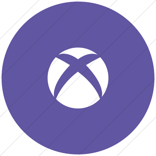 Flat Circle White On Purple Foundation Social Xbox Icon