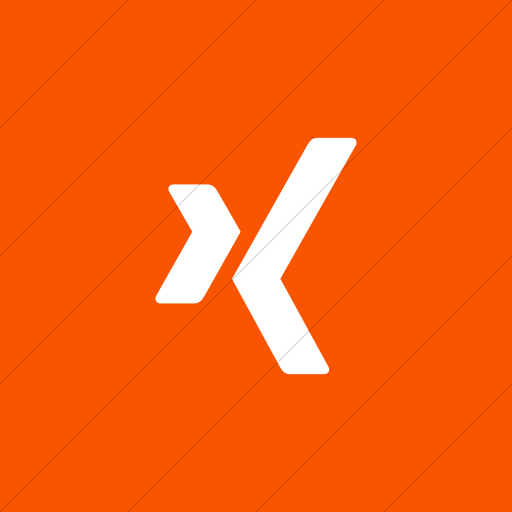 Flat Square White On Orange Bootstrap Font Awesome