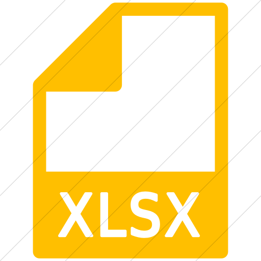Simple Yellow Mime Types Document Xlsx Icon