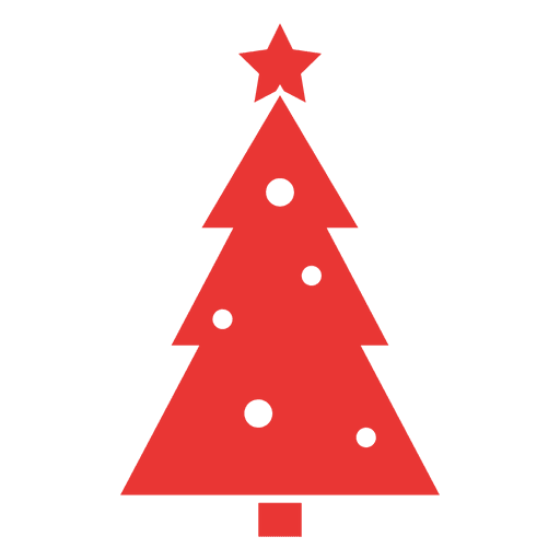 Christmas Tree Flat Icon Red