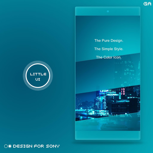 Xperia Theme A Cyan Design For Sony Apk