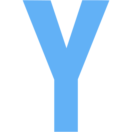 Tropical Blue Letter Y Icon