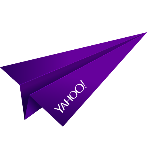 Social Media, Purple, Origami, Paper Plane, Yahoo Icon
