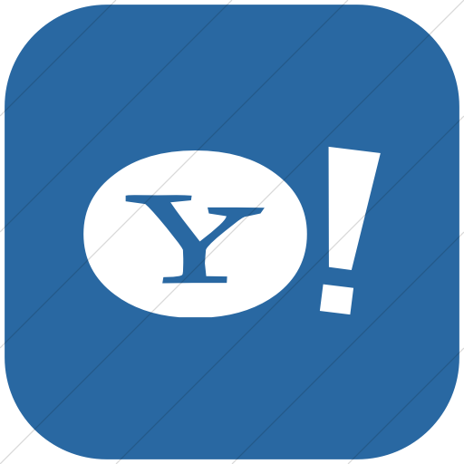 Flat Rounded Square White On Blue Foundation Social