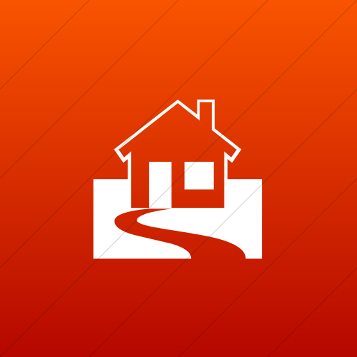 Flat Square White On Red Gradient Classica Home