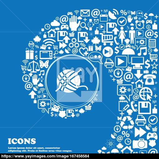 Yarn Ball Icon Sign Nice Set Of Beautiful Icons Twisted Spiral