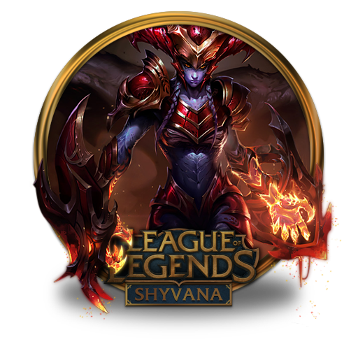 Shyvana Icon Free Of League Of Legends Gold Border Icons