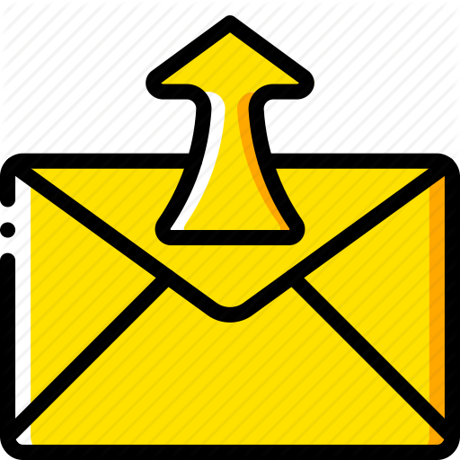 Business, Email, Mail, Out, Sent, Yellow Icon