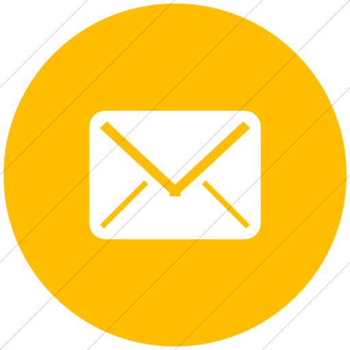 Flat Circle White On Yellow Broccolidry Email Icon