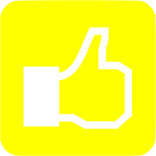 Yellow Facebook Like Icon