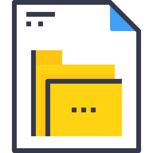 Document, Folder Icon Free Of And Document Blue And Yellow Icons