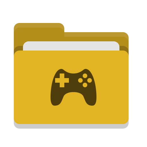 Folder, Yellow, Games Icon Free Of Papirus Places