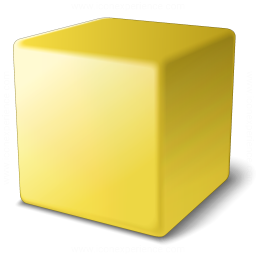 Iconexperience V Collection Cube Yellow Icon