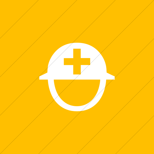 Flat Square White On Yellow Classica Helmet With White