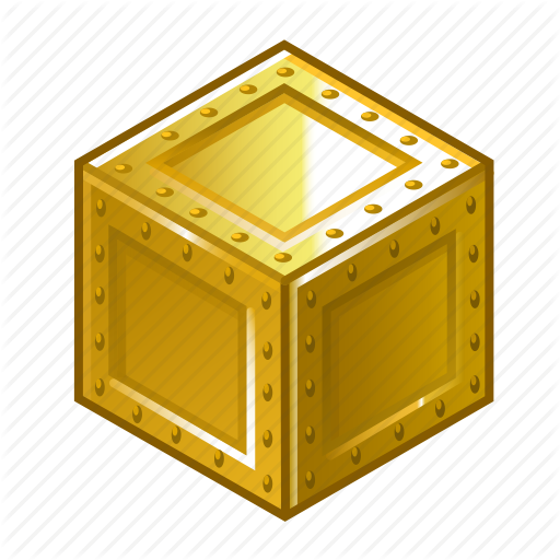 Box, Cube, Extra, Gold, Metal, Pack, Yellow Icon