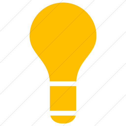 Simple Yellow Raphael Light Bulb Solid Icon