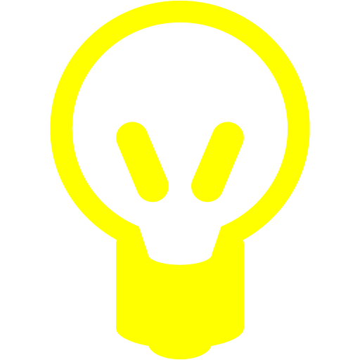 Yellow Light Bulb Icon