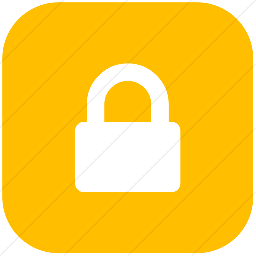 Flat Rounded Square White On Yellow Bootstrap Font