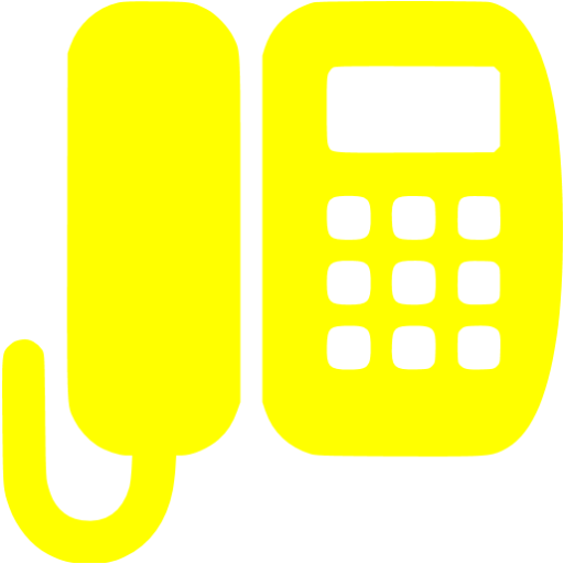 Yellow Office Phone Icon