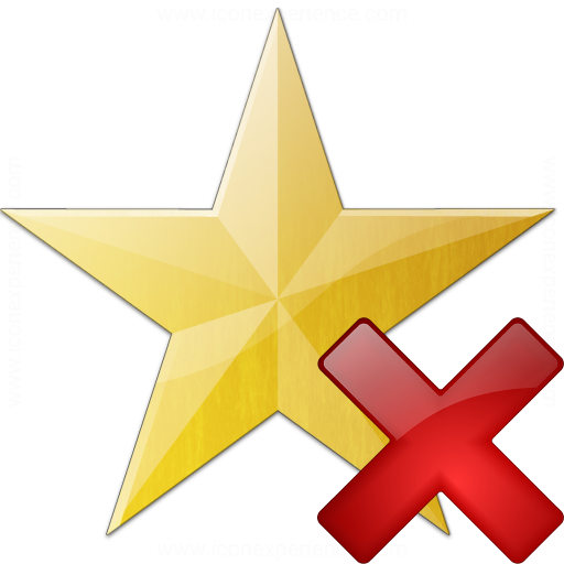 Iconexperience V Collection Star Yellow Delete Icon