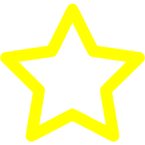 Yellow Outline Star Icon
