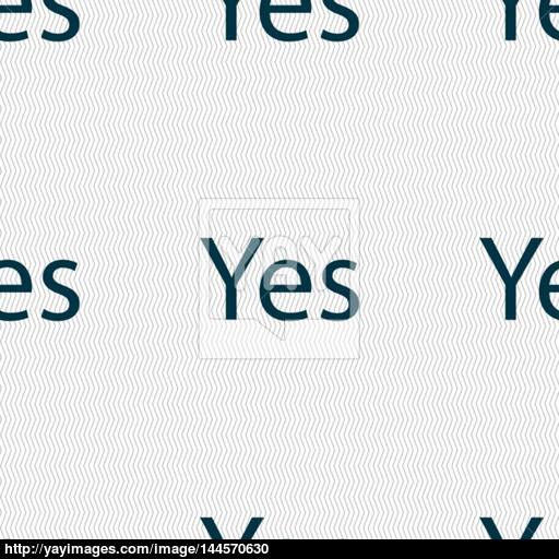 Yes Sign Icon Positive Check Symbol Seamless Abstract Background