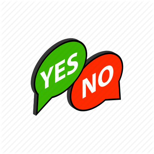 Bubble, Correct, Isometric, No, Ok, Speech, Yes Icon