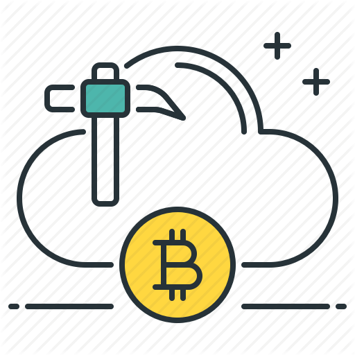 Bitcoin, Cloud, Computing, Digital, Mining, Online, Yield Icon