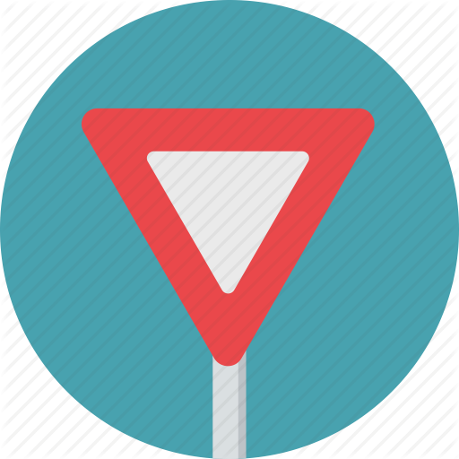 Sign, Traffic, Triangle, Warning, Yield Icon