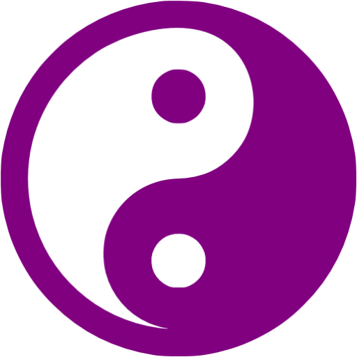 Purple Yin Yang Icon