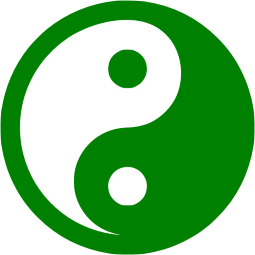 Green Yin Yang Icon